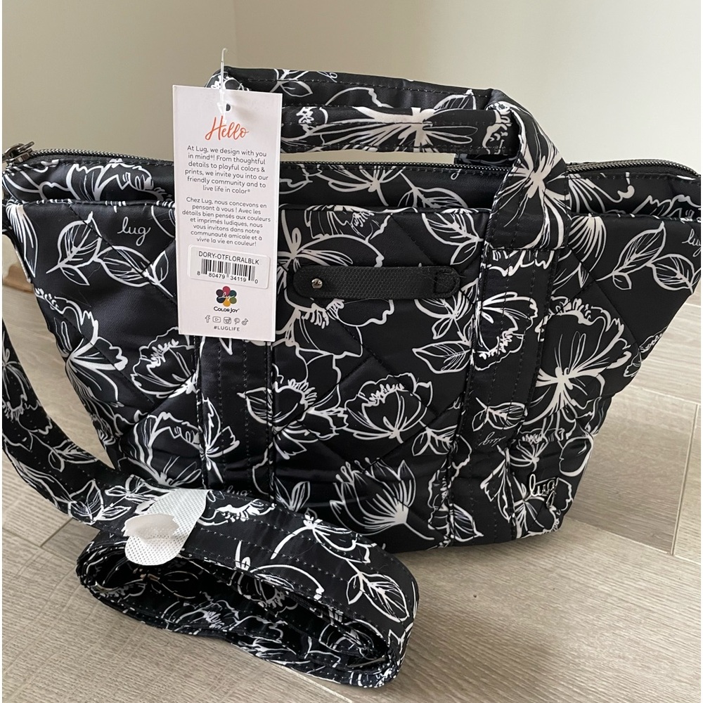 NWT Lug Dory in Outline Floral Black
